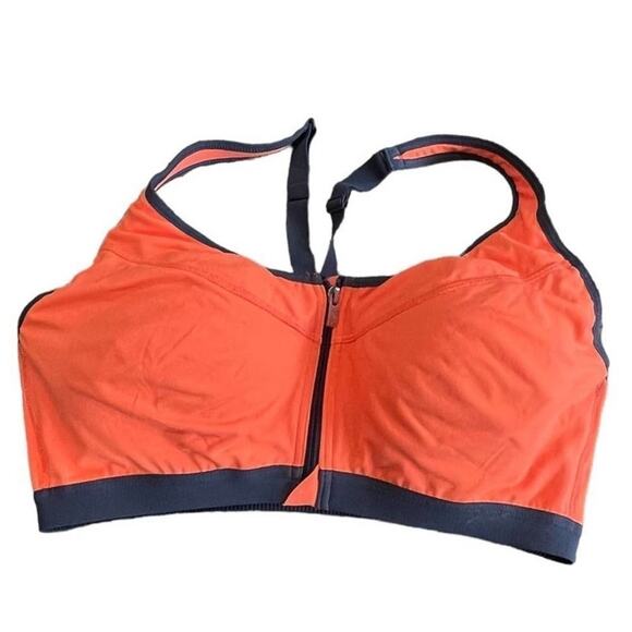 Victoria's Secret VSX Orange Knock Out Front Close Sports Bra size 32C - Picture 1 of 10